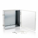 EC-3535 IP-67 Plastik Pano (Açık Gri, Montaj Plakalı, Şeffaf Kapak, Kalınlık 150mm)+