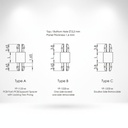 YP-1132 Geçmeli Yükseltme Parçası (3.2mm delik için) İki Tarafı Kilitli