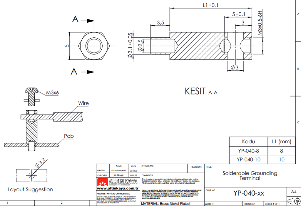YP-040 Dessin technique