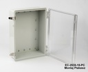 [EC-2535-15-A-G-C] EC-2535 IP-67 Plastik Pano (Açık Gri, ABS, Montaj Plakasız, Şeffaf Kapak, Kalınlık 150mm)