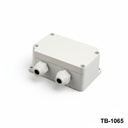 [TB-1065-0-4-G-V0] TB-1065 Rakorlu IP-67 Bağlantı Kutusu (Açık Gri, 4 Rakorlu, V0)