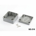 [SE-218-0-0-D-0] SE-218 IP-67 Contalı Kutu (Koyu Gri, Düz Kapak)+