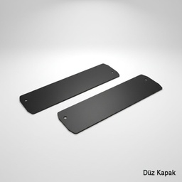 DE-195 Pannello terminale in alluminio + vite (set) nero