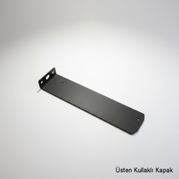 DE-195 Pannello superiore in alluminio flangiato + vite (set) Nero