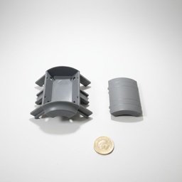 DE-060-K Plastic Corner Metallic Gray