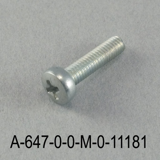 [A-647-0-0-M-0] Śruba M3x25 mm YSB metryczna metaliczna szara