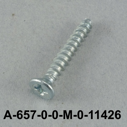 [A-657-0-0-M-0] Parafuso cinzento metálico YHB de 3x20 mm