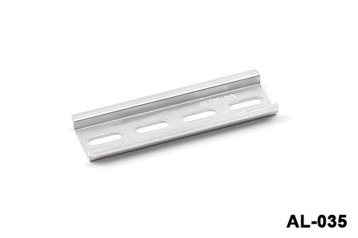 [AL-035-18-0-A-A] AL-035 Aluminium met gegroefde Din-rail